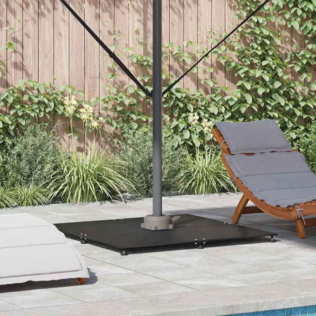 Base per ombrellone Nero 100 x 100 x 4 cm Acciaio 3407830