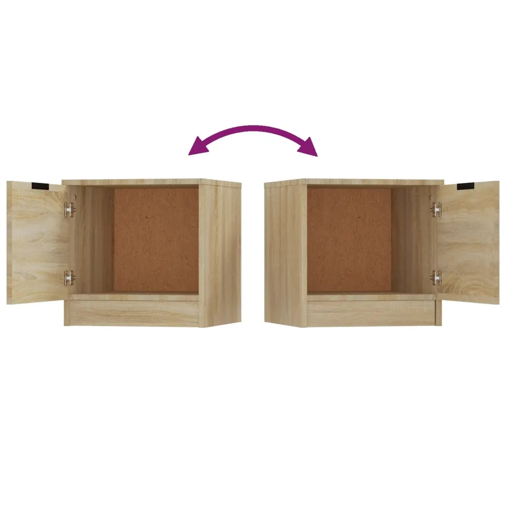 Set di 2 Comodini | Armadio da Notte | Mobiletto da notte Rovere Sonoma 40x39x40 cm