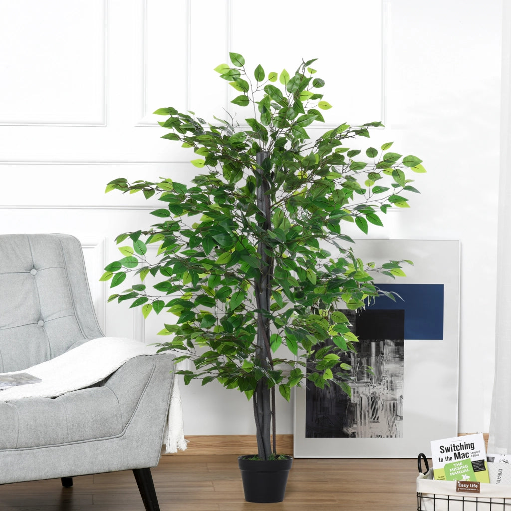 Albero Finto Ficus Artificiale ¨C Minimal ¨C H145cm con Vaso