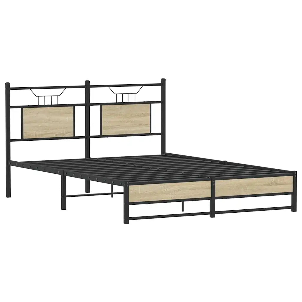 Giroletto senza Materasso-Struttura Letto Rovere Sonoma 140x200cm in Truciolato 870047