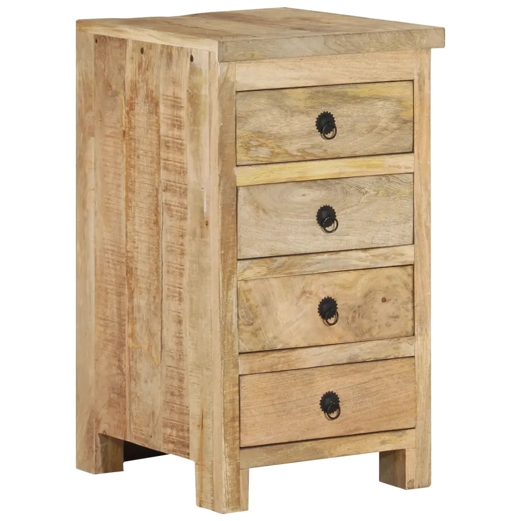 Scrivania a Colonna in Legno Massello di Mango 140x50x77 cm 338209