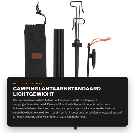 Supporto per Lampada in Alluminio Leggero - Altezza Regolabile 66,5-187 cm - Stabilizzatore per Lampada Ripiegabile - Ombrellone per Lampada Multifunzione - Supporto per Lampada in Alluminio Duraturo - Montaggio Rapido - Supporto per Lampada per Esterno