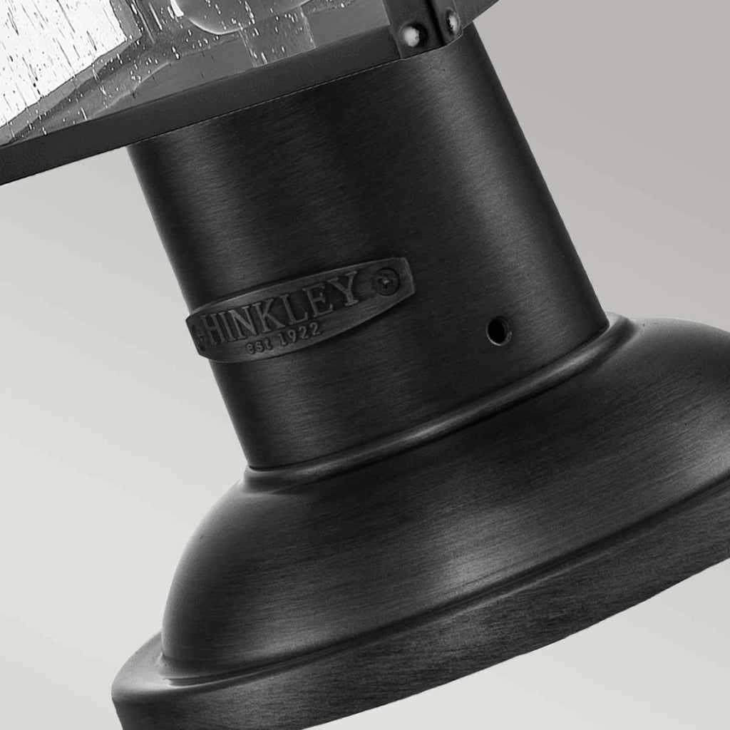 Lampada esterno a colonna nera Hinkley Huntersfield E14 2x40W