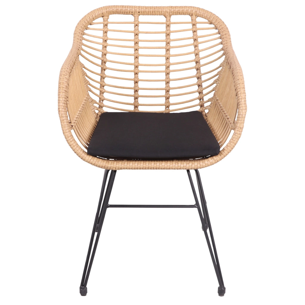 Set di 2 poltrone in rattan sintetico con cuscini CINTA