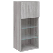 Mobile TV multimediale mensola TV credenza mobile TV sala da pranzo soggiorno camera da letto con luci LED Sonoma 40,5 x 30 x 90 cm grigio 02_0026825