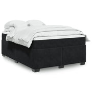 Giroletto a Molle con Materasso Nero 140x190 cm in Velluto
