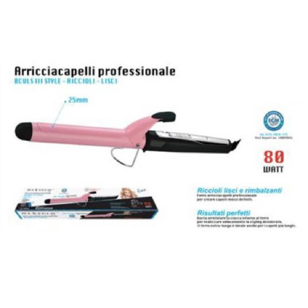 Trade Shop - Arricciacapelli Professionale Piastra Ferro Per Capelli Riccioli 80watt Pi-ca018 -