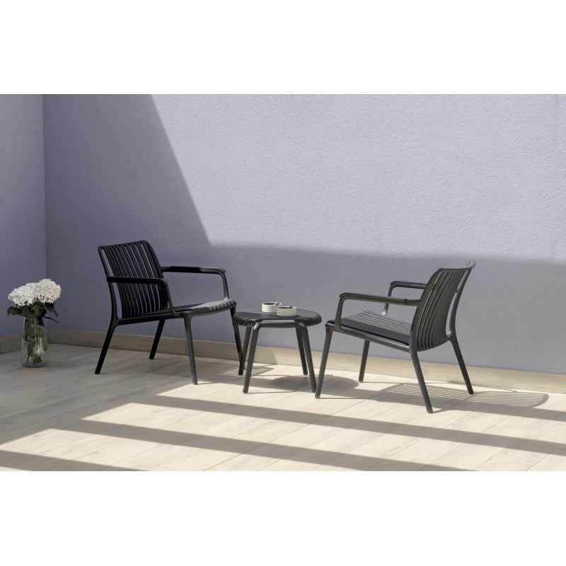 Tavolino Balcony Set Valencia Resina Antracite Moia