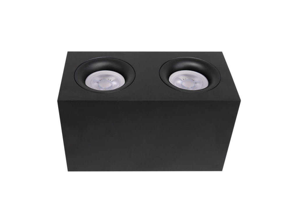 Plafoniera Maytoni Slim nera 2xGU10 alluminio dimmerabile