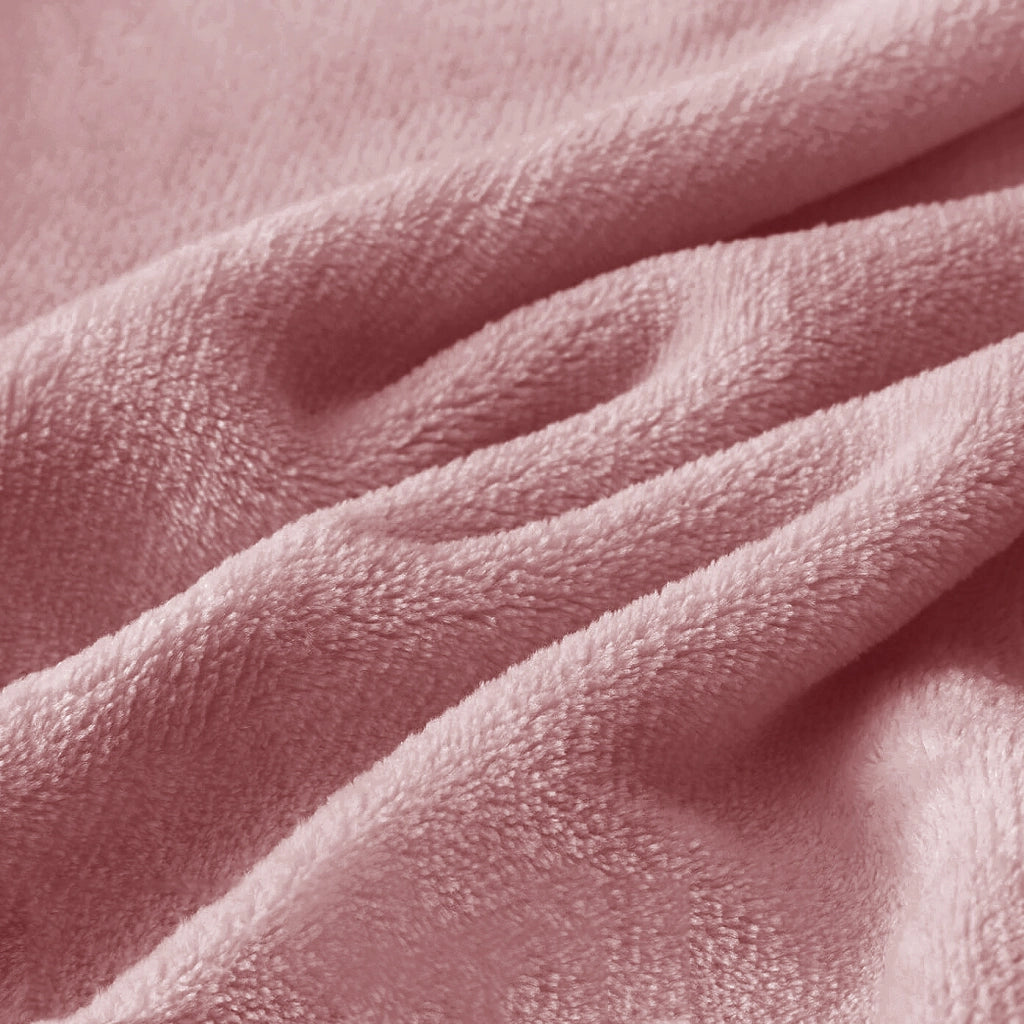 Coperta Plaid 130x160 cm Morbida Vellutata Pile Caldo Soffice Avvolgente Divano Letto Poltrona Rosa