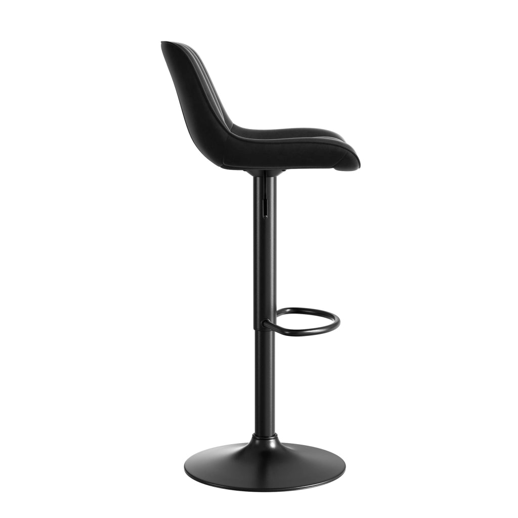 Sedia da bar girevole - Zephmum- Set di 4, regolabile in altezza, rivestimento in velluto