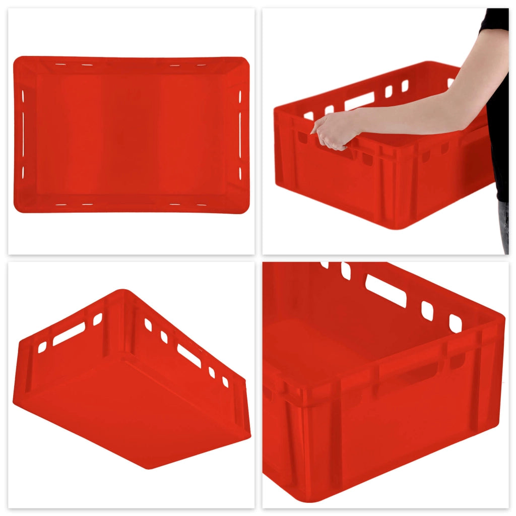 Contenitore per carne in plastica KADAX Euro E2, robusto, certificato, 40L