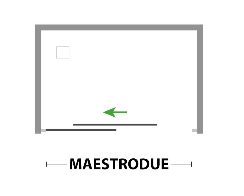Box Porta Doccia Acrilico 2.2 MM 1 Lato Apertura Scorrevole Telaio PVC Bianco - Misura 90-100 x 185h 