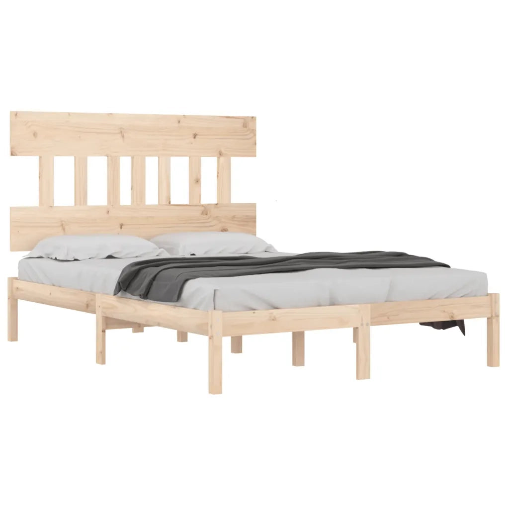 Letto matrimoniale | Letto per adulti | Giroletto in Legno Massello 160x200 cm