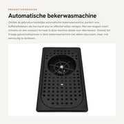 Caffettiera automatica - Spazzola per tazze - Compacta e facile da usare - Nero - Pulitore domestico - Ideale per caffè...