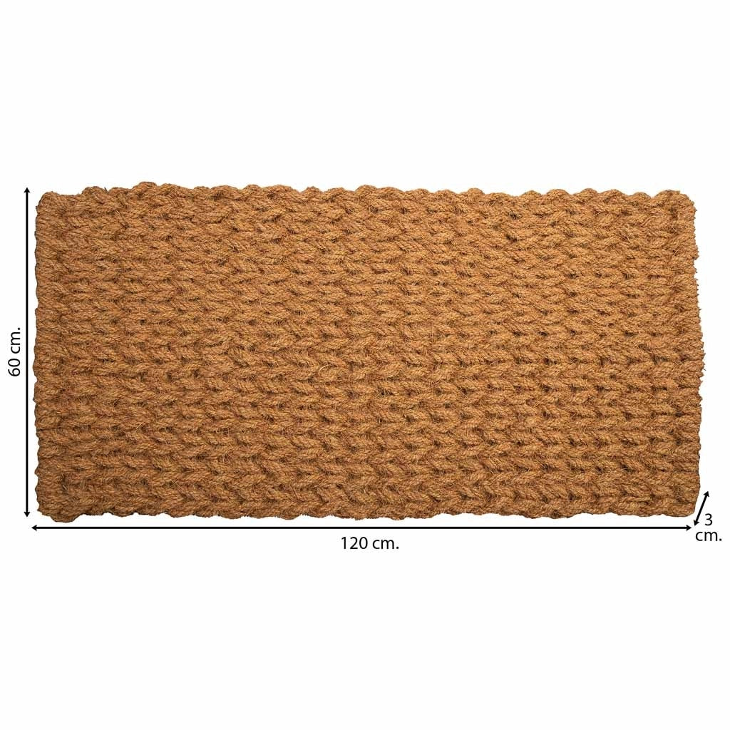 Zerbino corda di cocco marrone 120x60x3