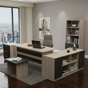 Hilda, set da Ufficio Modulabile, Marrone Quercia