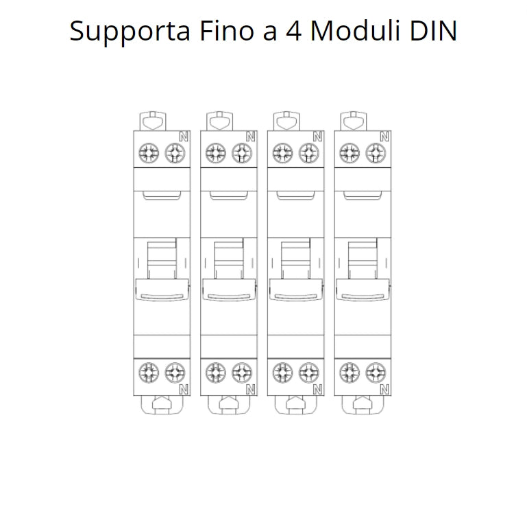 Marlanvil centralino parete grigio 2/4 moduli ip40 modello 9004