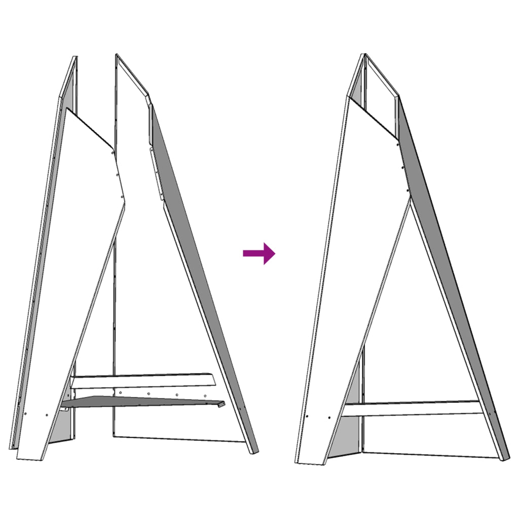 Piramide per Focolare Nera 58x36x100 cm Acciaio