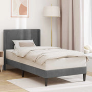 Struttura del letto-Giroletto Grigio Scuro 100 x 200 cm Velluto 373939