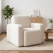 Poltrona Crema Bouclé 42042449