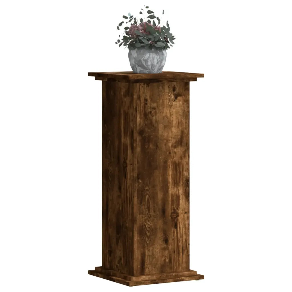 Supporto per piante | Sostegno per piante Rovere Fumo 33x33x80 cm Legno Multistrato