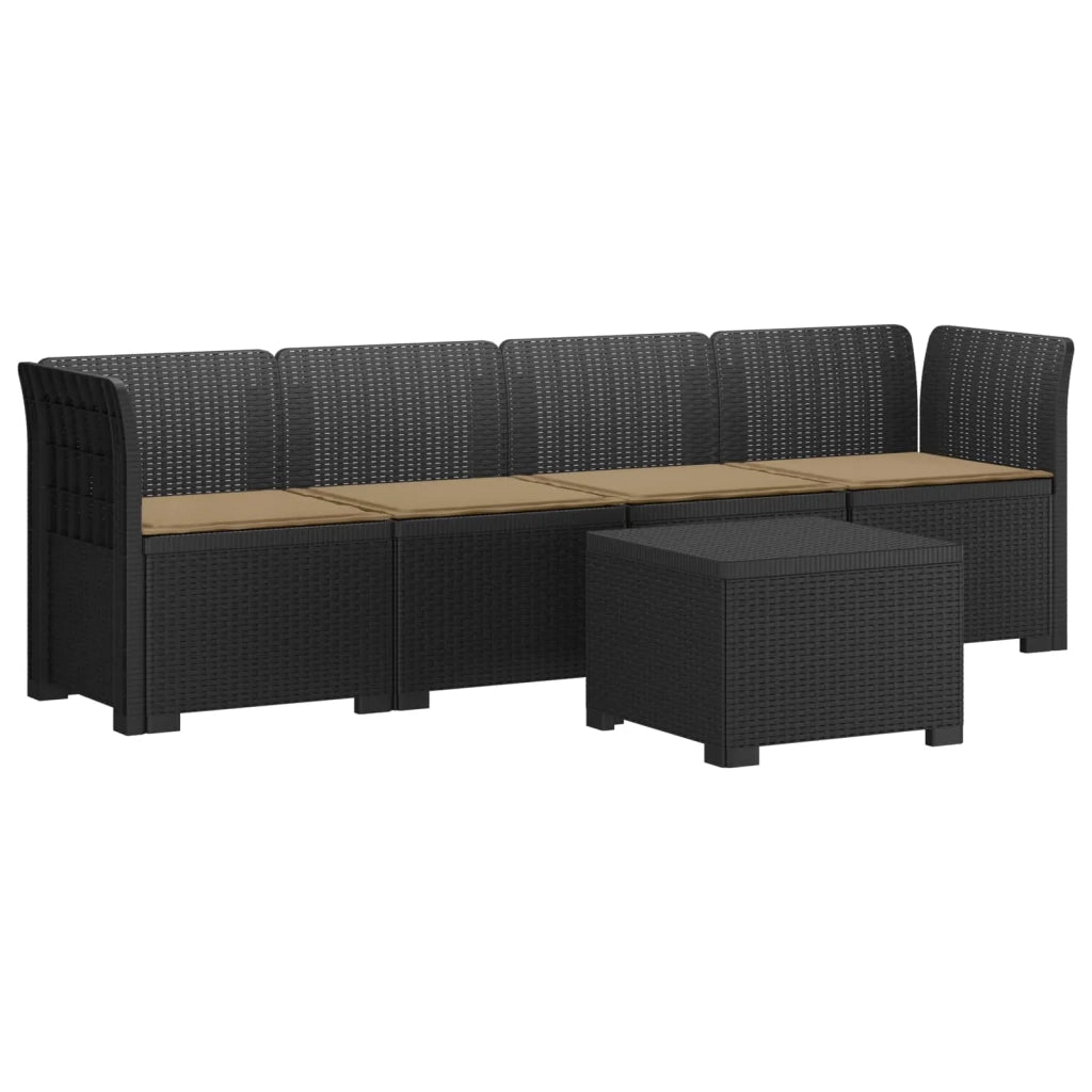 Divano da Giardino a 4 Posti con Cuscini in Stile Rattan PP 3443856