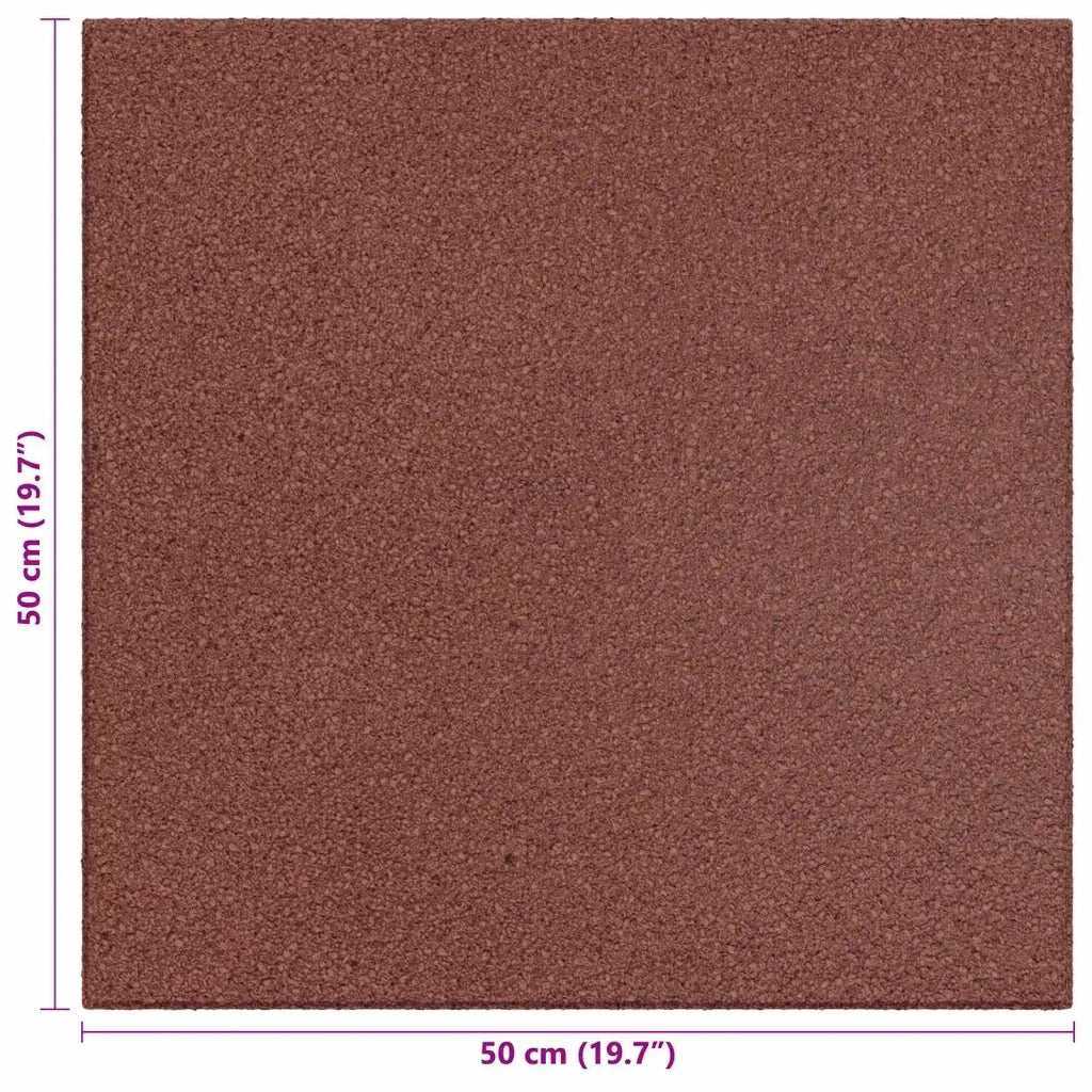 Piastrelle per Protezione dalle Cadute 24 pcs Rosso 50 x 50 cm