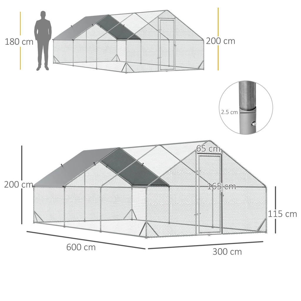 Pollaio da Giardino ¨C Minimal ¨C Argento 3x6x2m