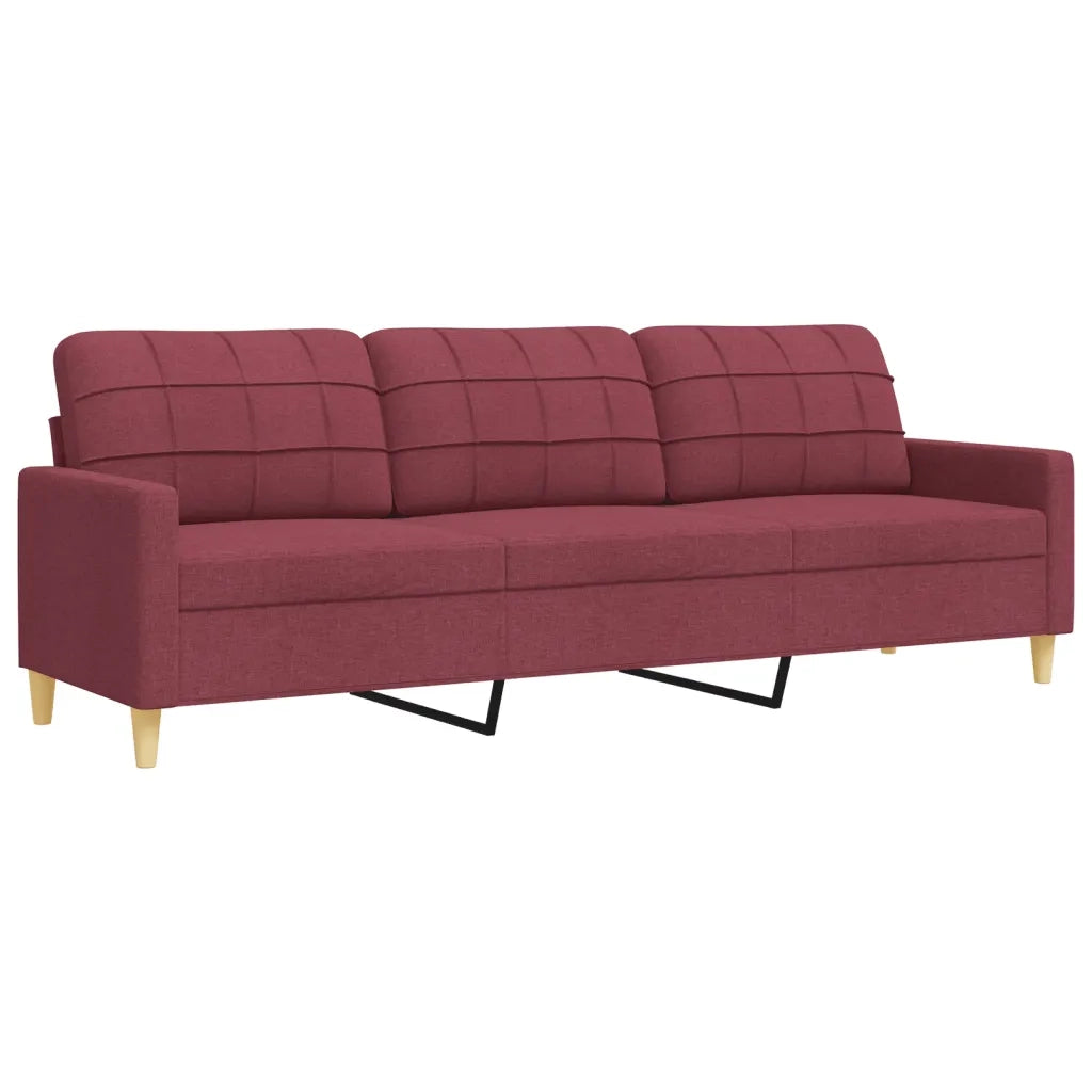 Set di Divani 2 pz Rosso Vino in Tessuto 3278325