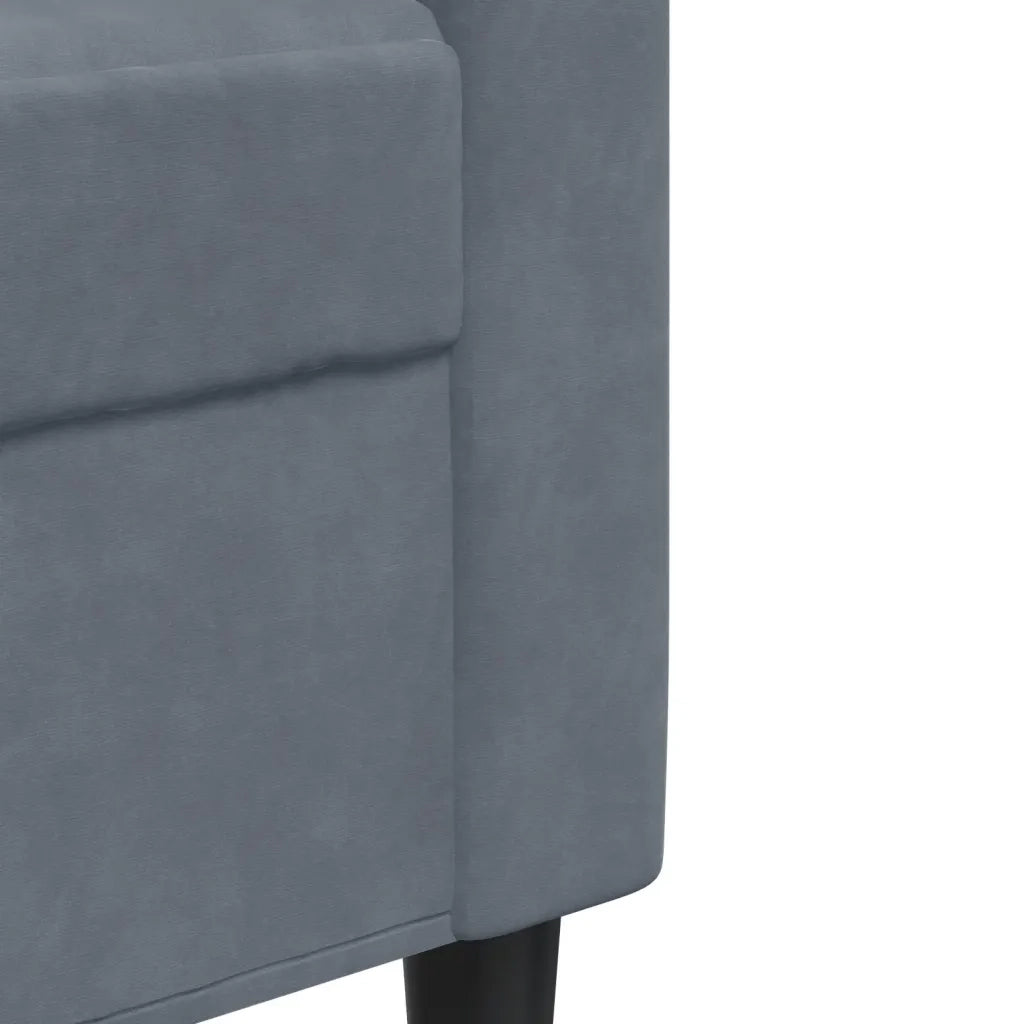 Divano a 3 Posti-Sofa 3 Posti Grigio Scuro 180 cm in Velluto 762257