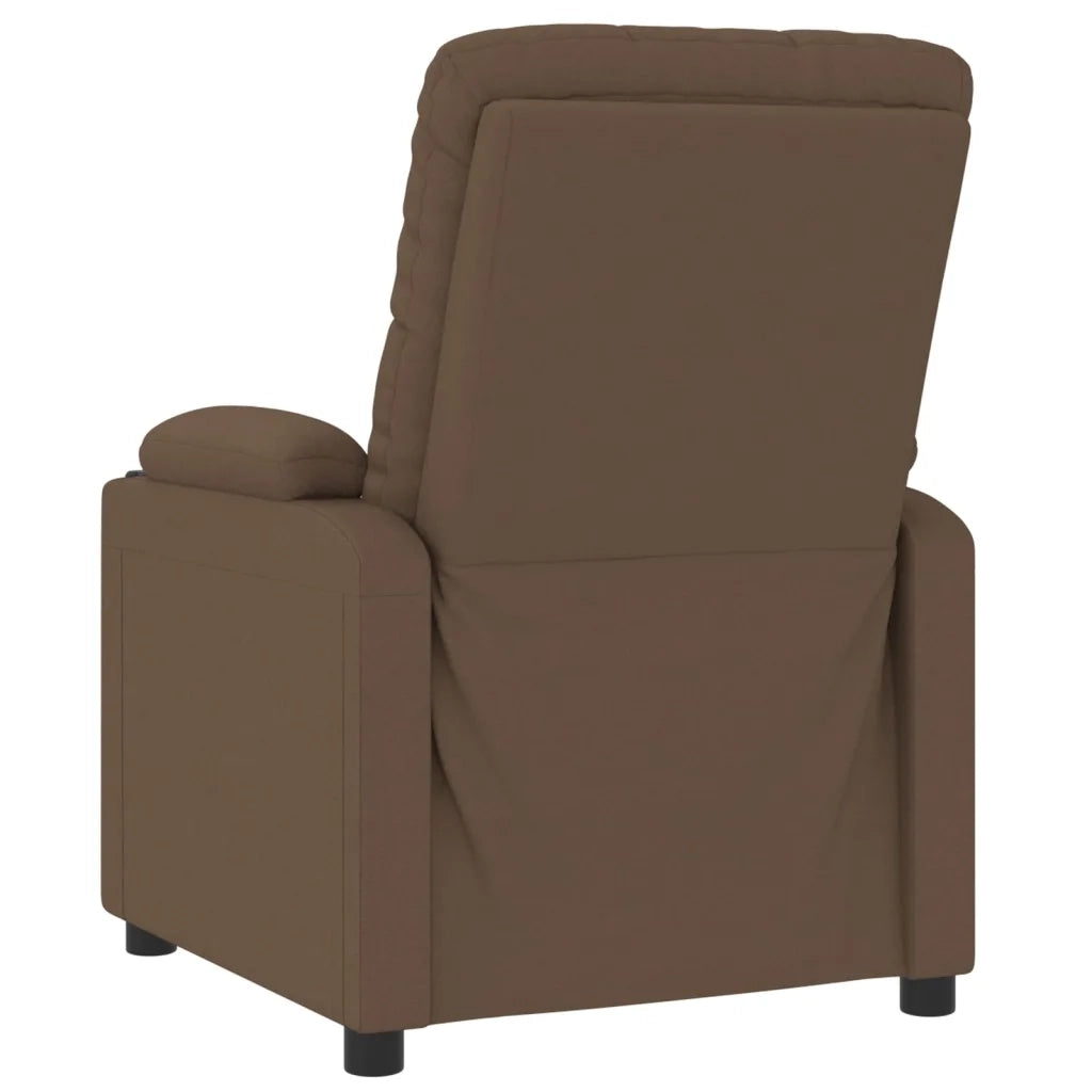 Poltrona Elettrica Reclinabile Marrone in Tessuto 3098843