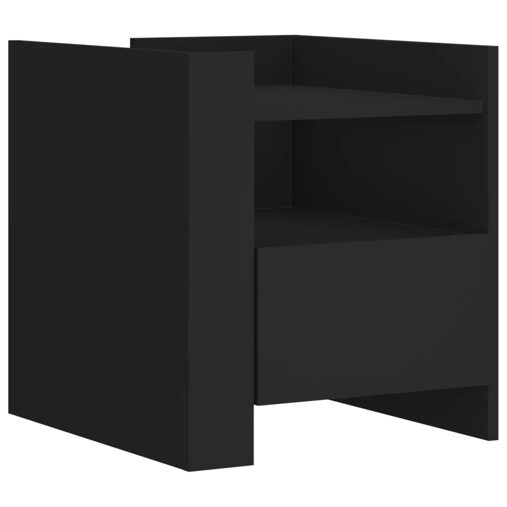 Comodino Nero 45x50x50 cm in Truciolato 848277
