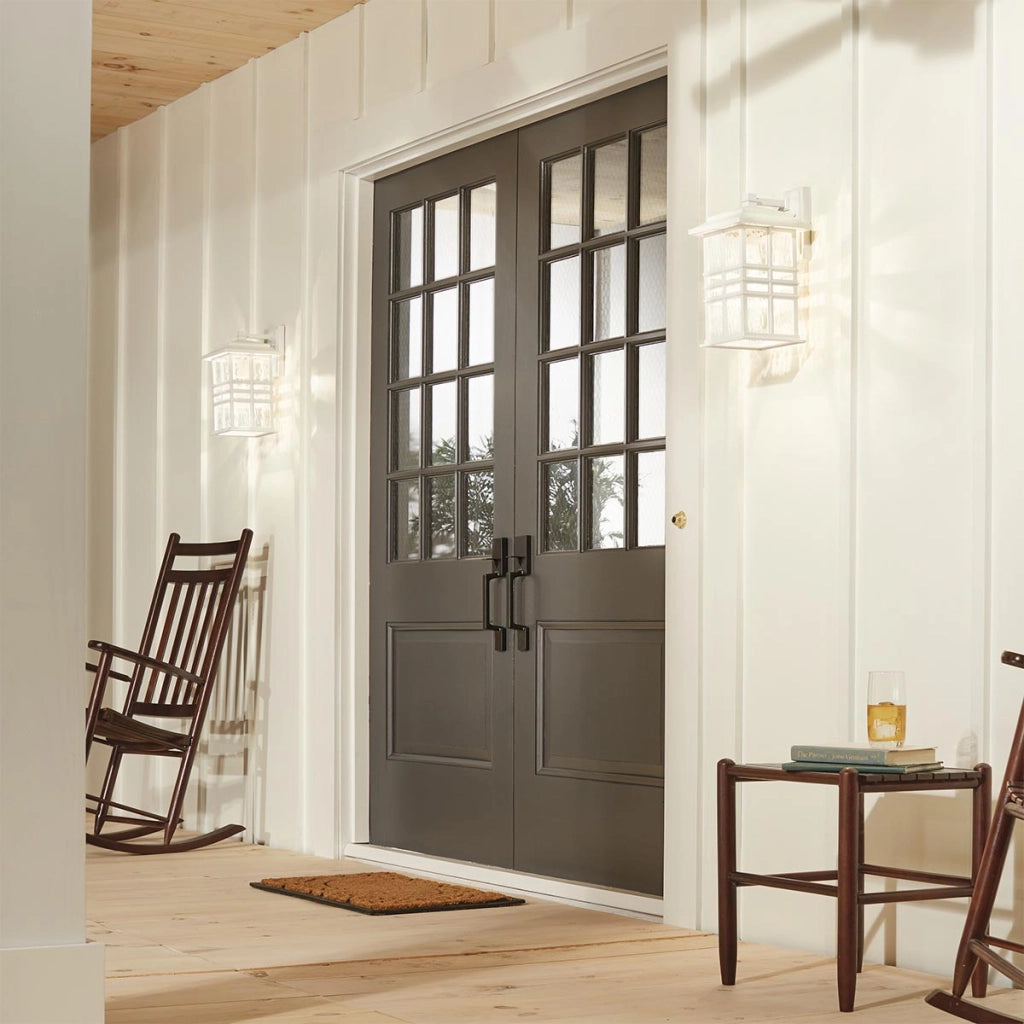 Applique esterna bianca E27 60W Beacon Square Kichler