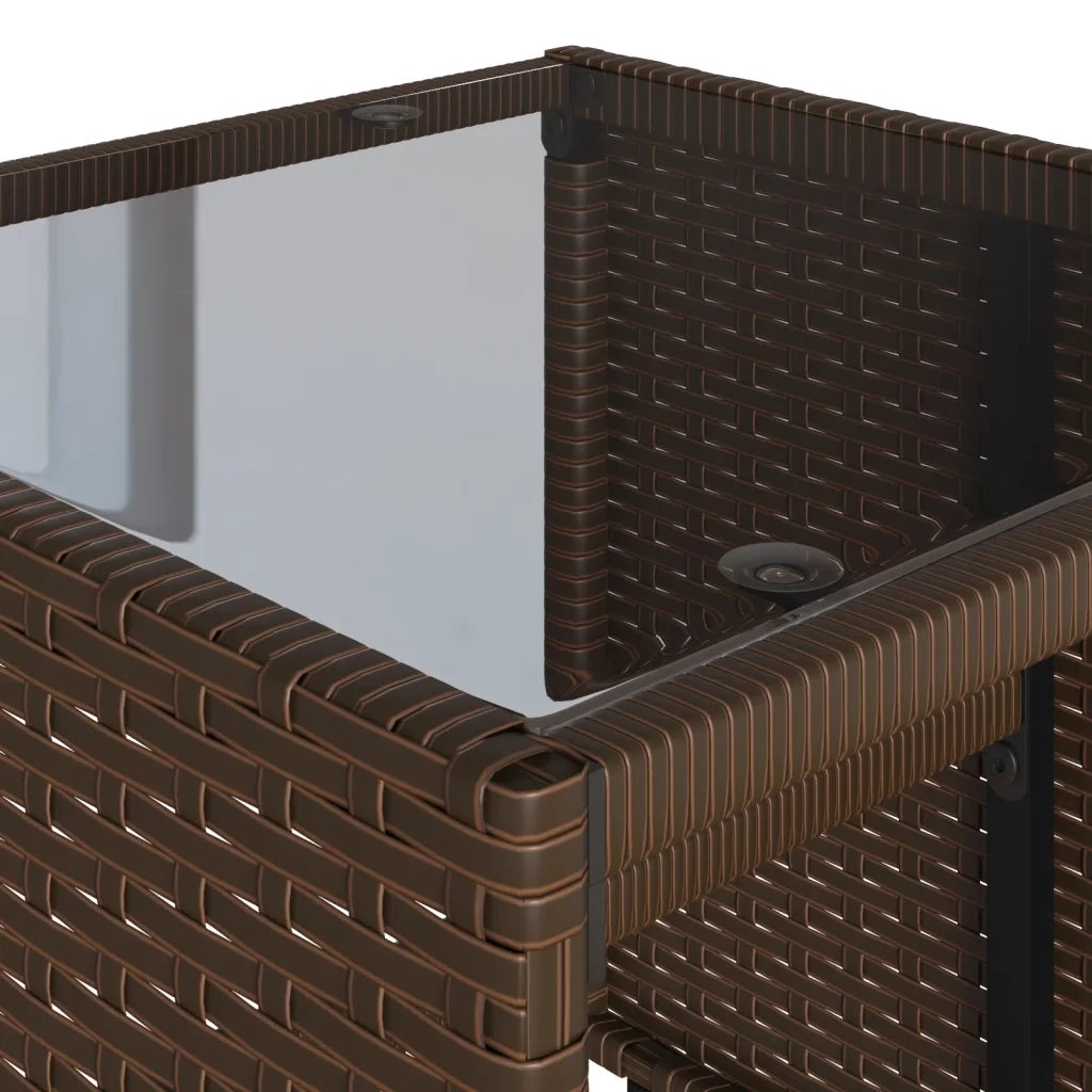 Set Divano da Giardino 4 pz con Cuscini Marrone in Polyrattan 4003879