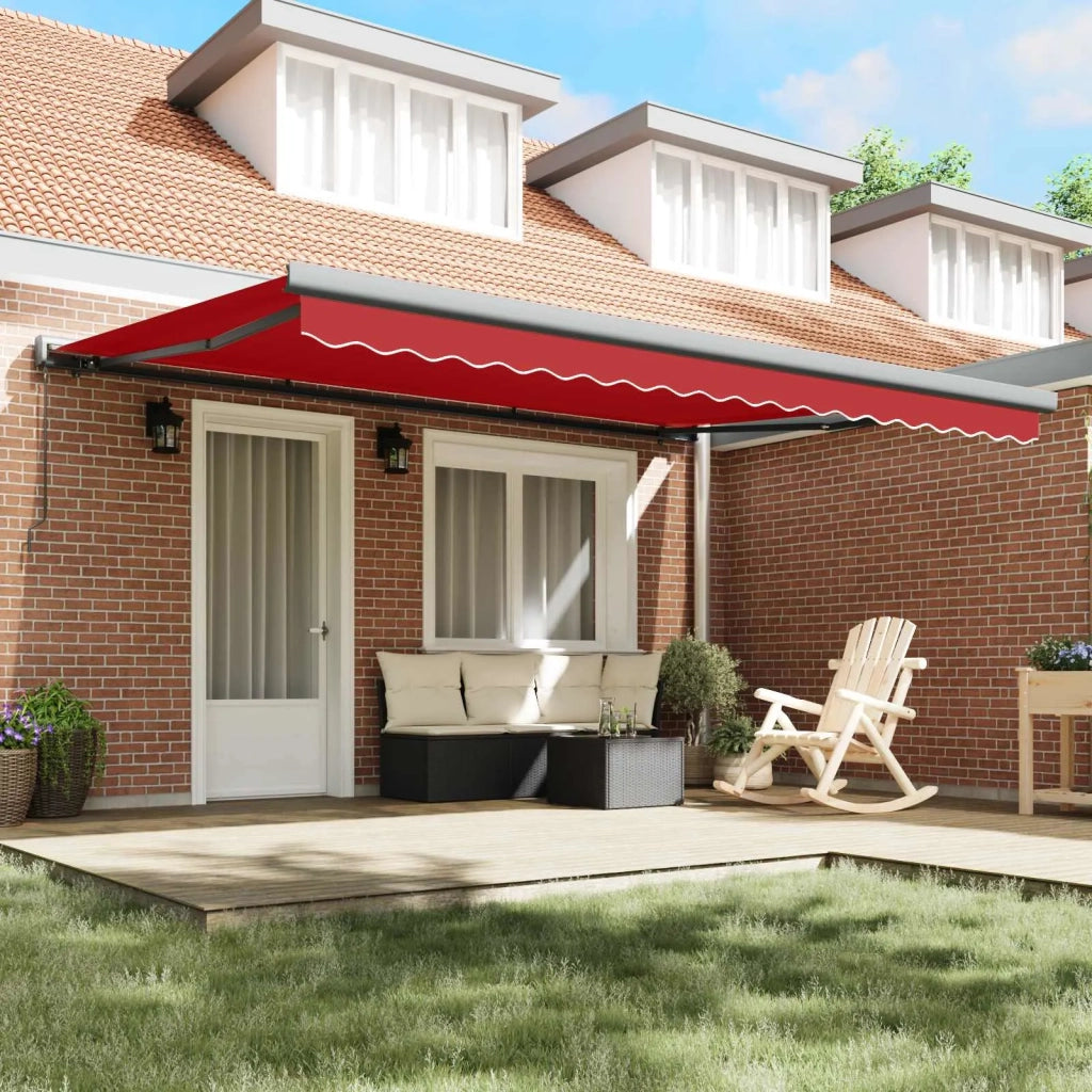 Tenda Retrattile Rosso 4 × 3 m Tela e Alluminio 3420208