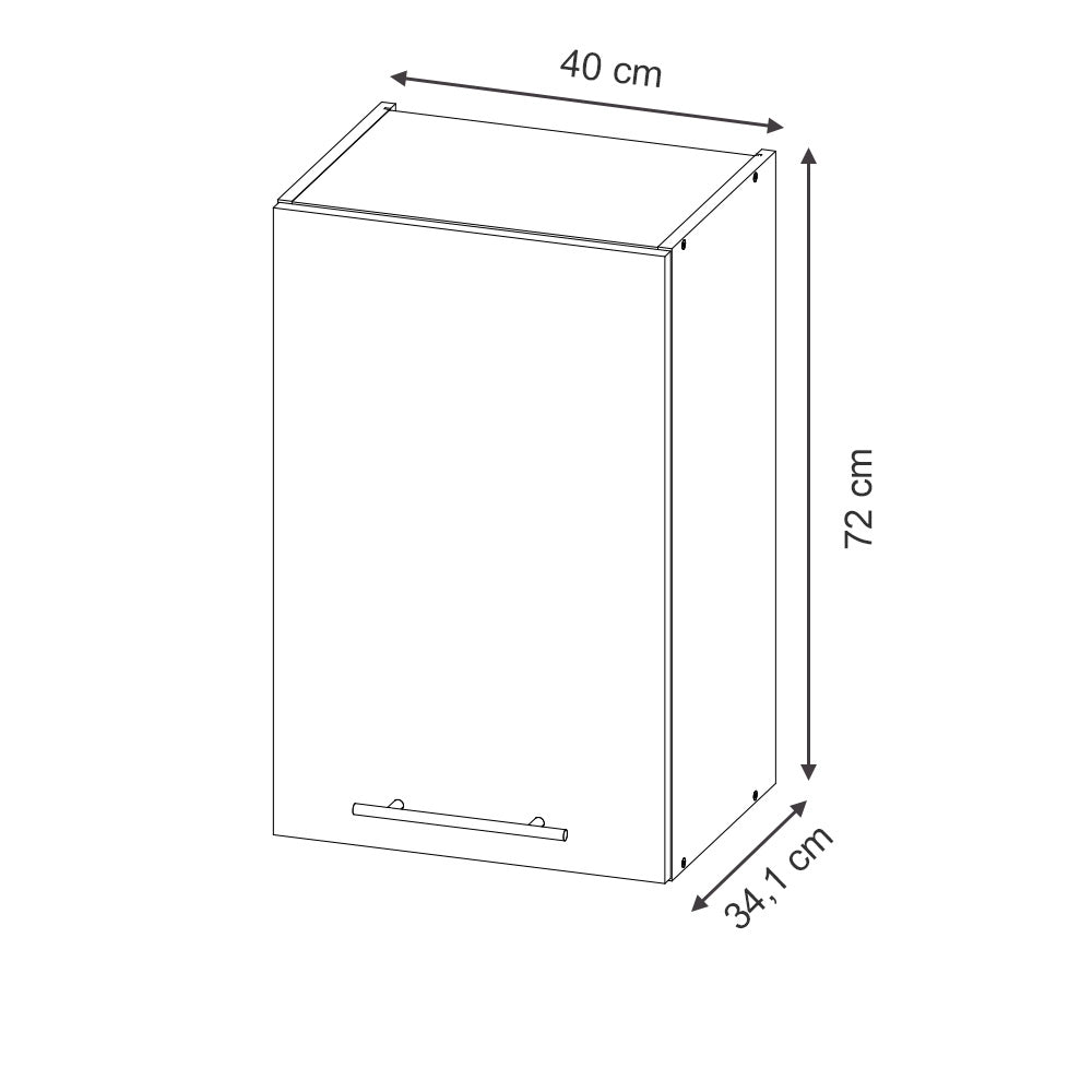 Vicco Mobili da cucina  Blu scuro lucido 40 cm