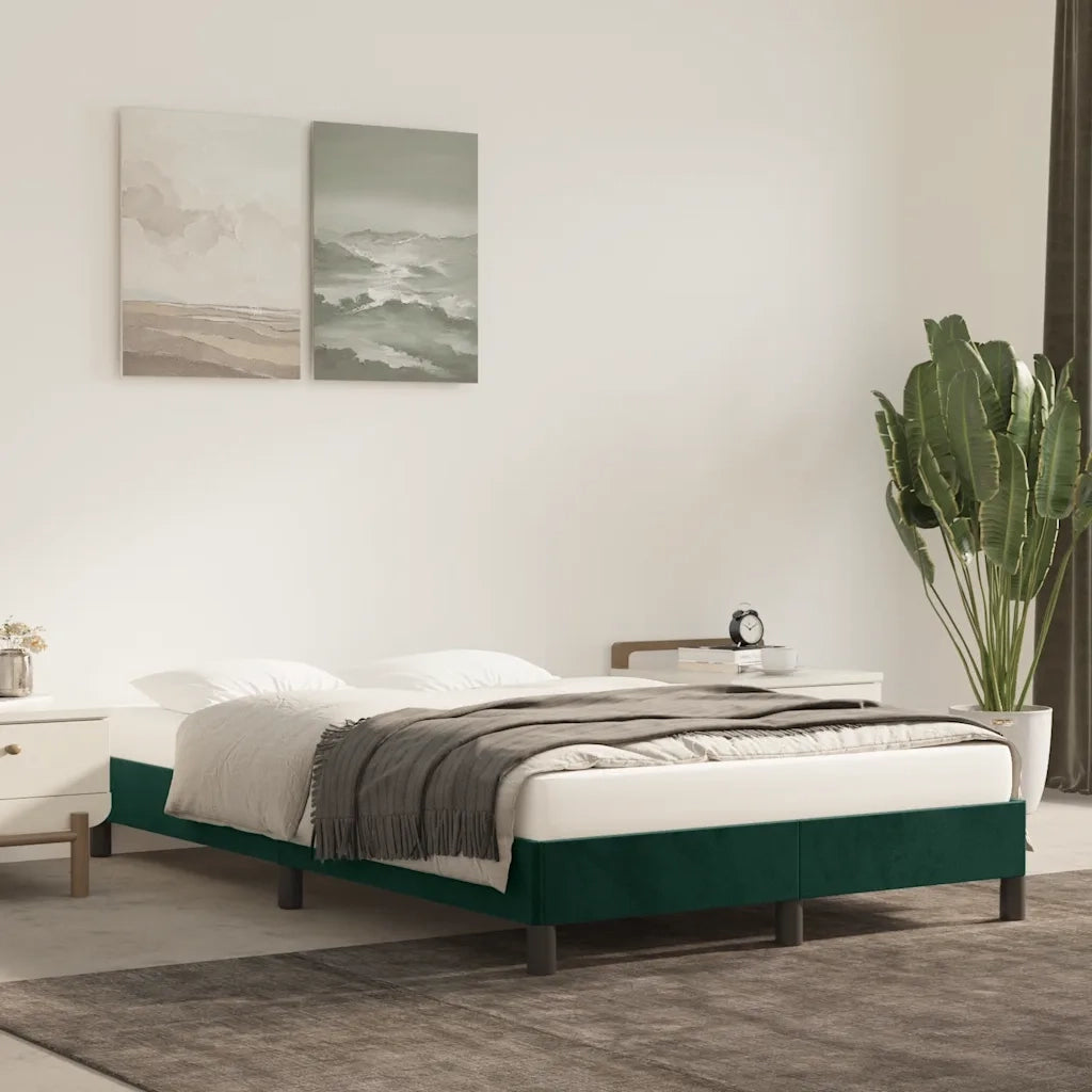 Giroletto senza Materasso Verde Scuro 120x190 cm Velluto 3269628