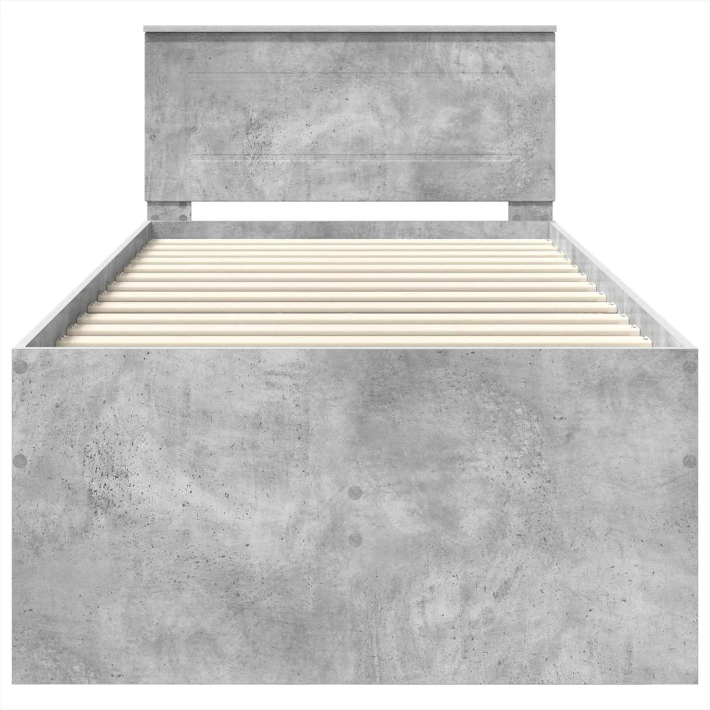 Daybed Grigio Cemento e Nero 70 x 190 cm Legno multistrato 3408539