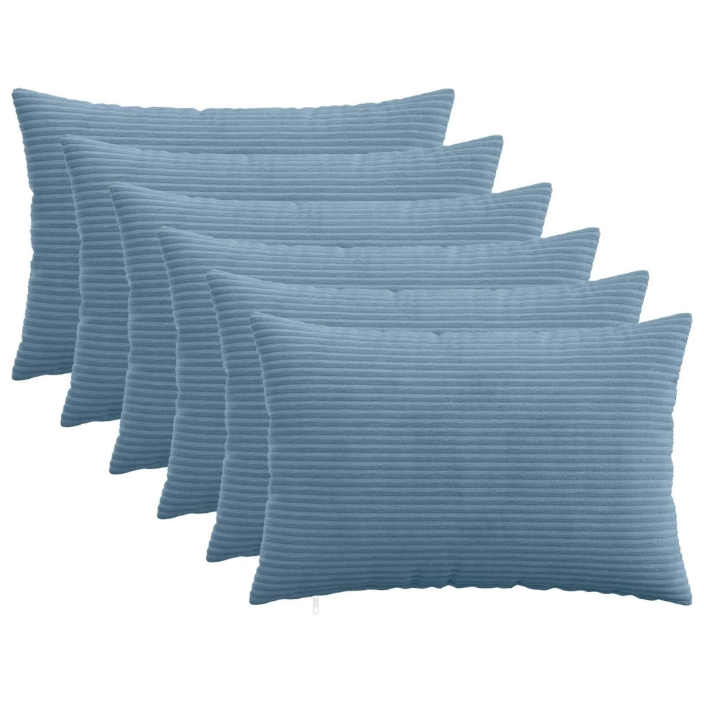 Federa 6 pcs HEERLEN Blu 50 x 75 cm corduroy 911648