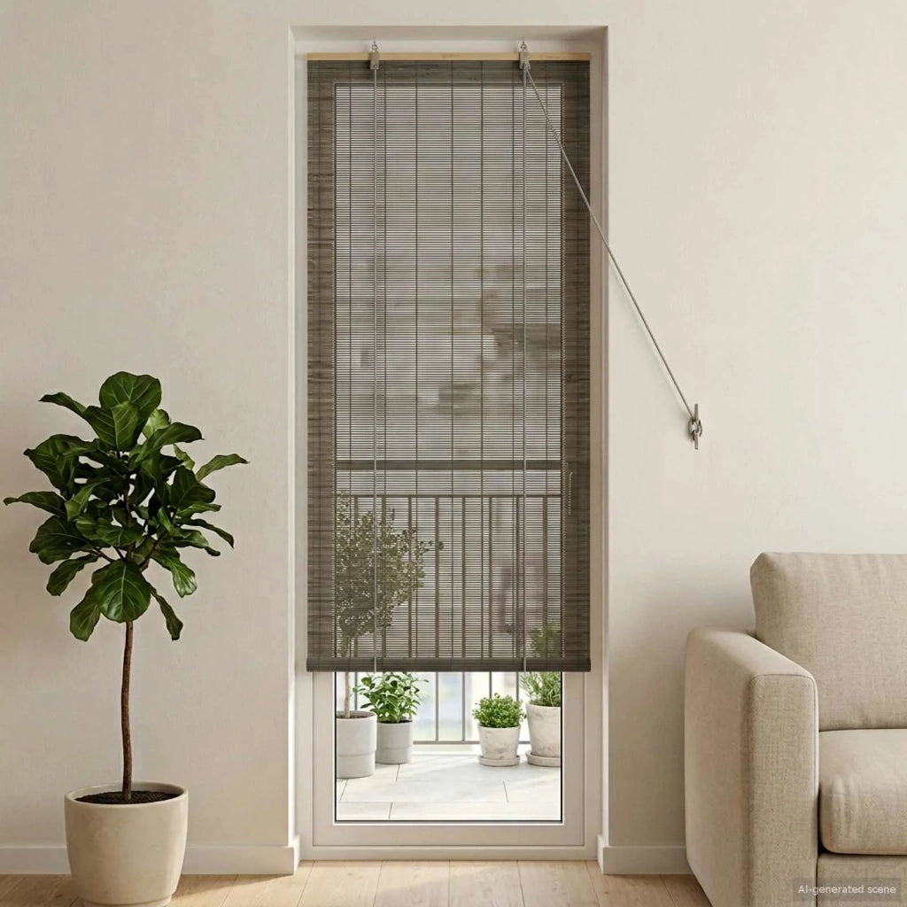 Tenda a rullo Grigio 40 x 220 cm Bambù 42039713