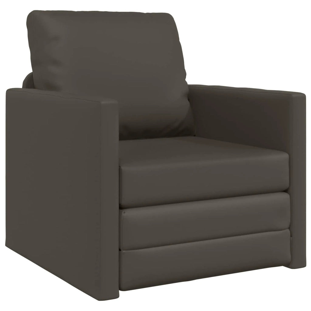 Divano letto | Sof¨¤ letto | Letto singolo 60cm Grigio Pelle Artificiale