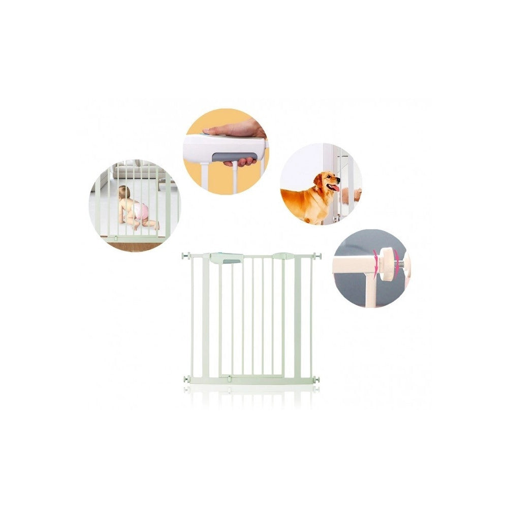 Trade Shop - Cancello Con Bloccaggio A Pressione Per Bambini E Animali Domestici -
