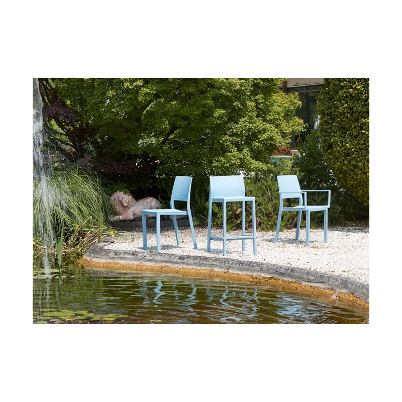 SET 4 SEDIE KATE CON BRACCIOLI TECNOPOLIMERO SCAB DESIGN - Grigio chiaro 82