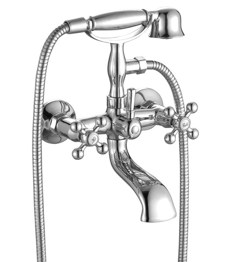 Rubinetto vasca vintage cromato completo