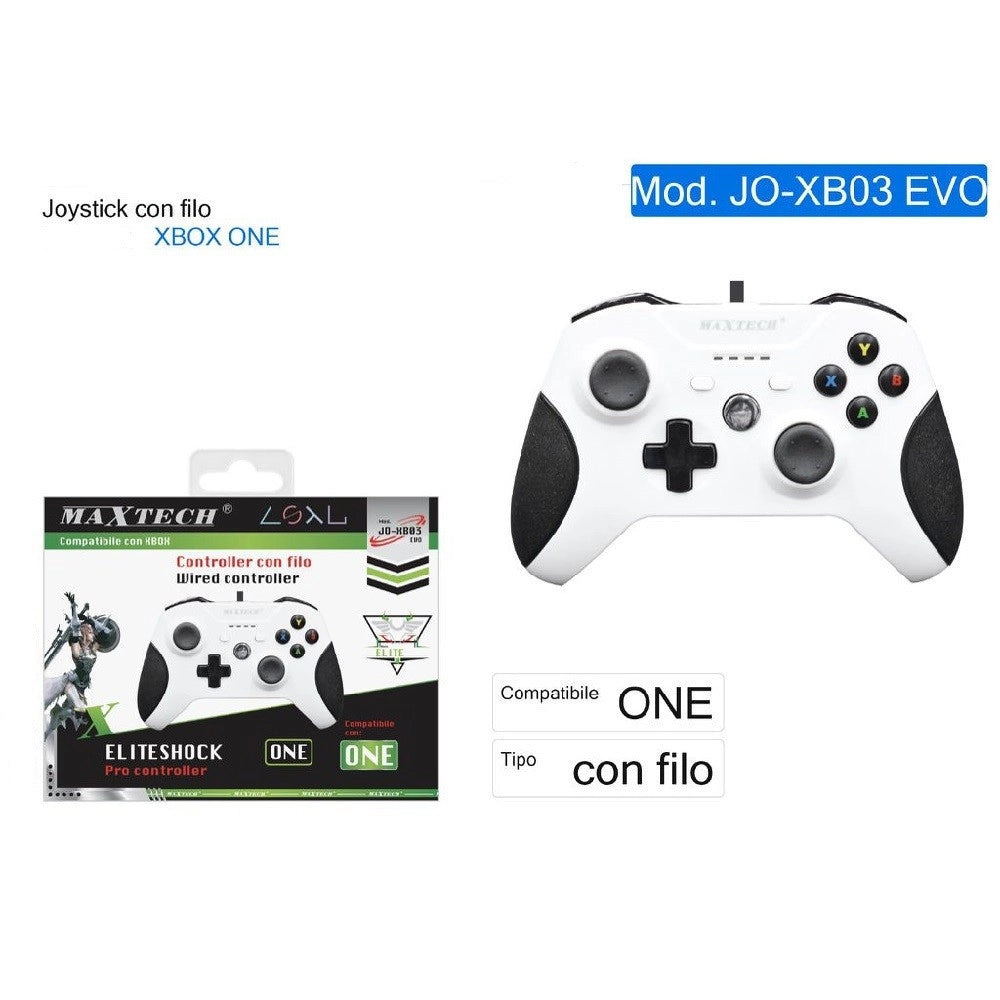 Trade Shop - Joystick Joypad Controller Bianco Per Xbox One Con Cavo Filo Usb Compatibile -