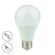 Lampadina LED 9W E27 sensore movimento e crepuscolo calda
