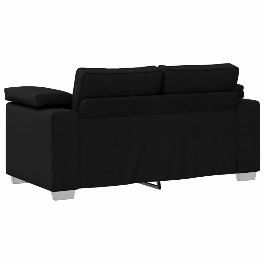 Divano 3 pcs Nero 219 x 80 x 82 cm Tessuto misto lino 3324660
