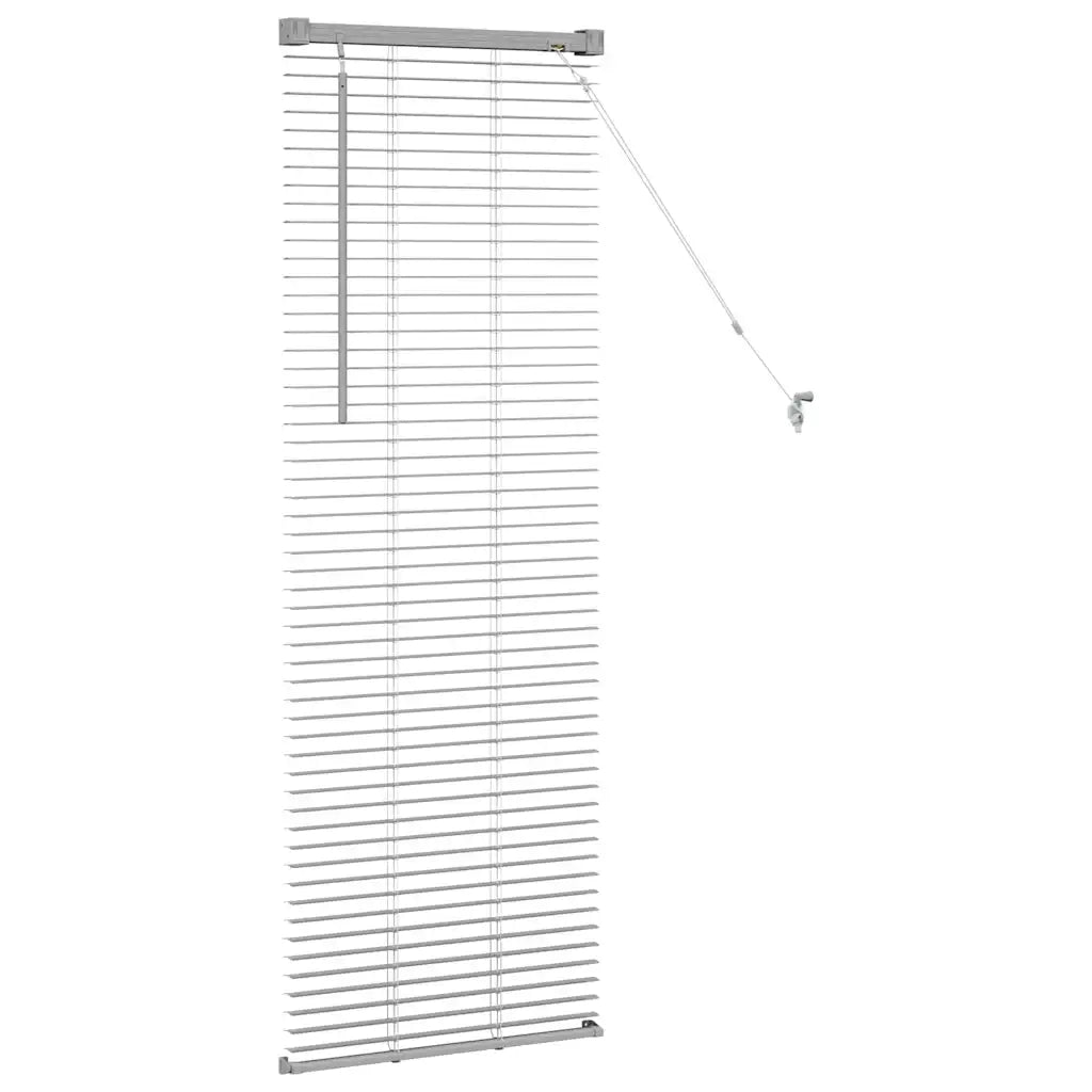 Tendaggi a Veneziana | Tenda a lamelle Argento 130 x 45 cm Alluminio