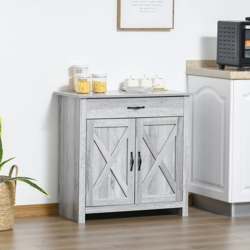 Buffet ¨C zephmum ¨C Legno Effetto Grigio Chiaro 80x39.7x80